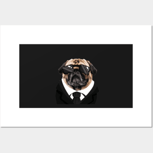 Cool dog with glasses Sticker Posters and Art